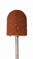 Grinding head. Engraver. Engraving tool. Tool for the manufacture of dentures. Dental equipment. Isolated on white.