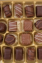 chocolate candy set.assorted chocolate sweet  dessert closeup.gift box.Details sweets praline chocolate sweets.