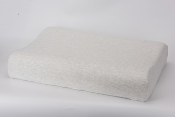 White latex pillows on a white background