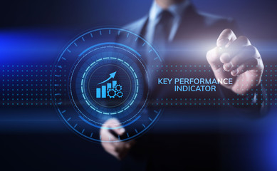 KPI Key performance indicator business and industrial analysis concept on screen.