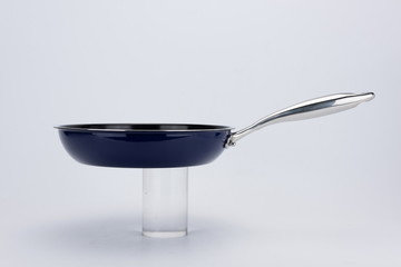 Thickened non stick pan on white background