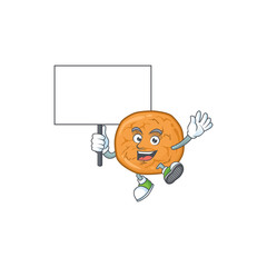 Sweet molasses cookies cartoon character bring a board