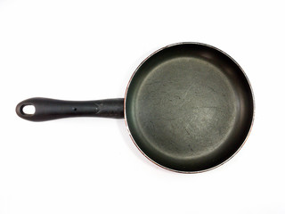 Top black pan on a white background.