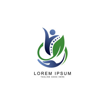 leaf people logo template