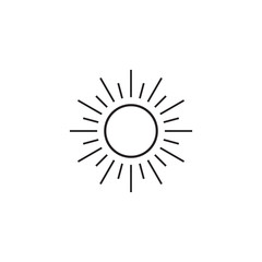 Simple sun logo icon design vector template