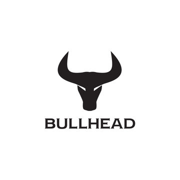 Bull head logo design vector template