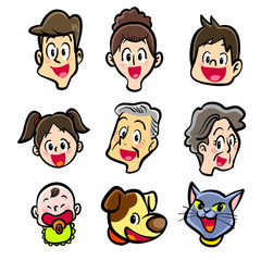 家族の表情　笑顔