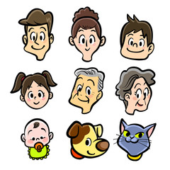 家族の表情　ニコニコ