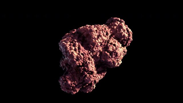 Loop-able rotating asteroid with Alpha channel