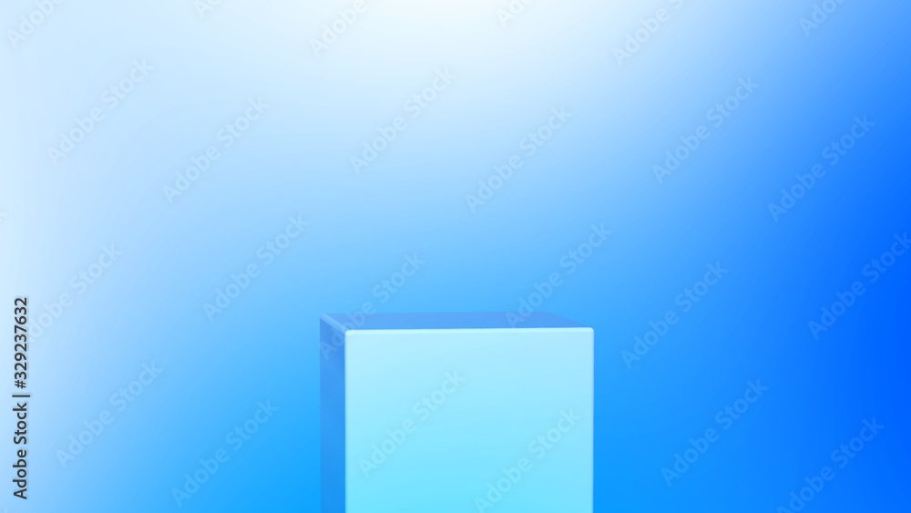 Poster minimal podium abstract. soft pastel gradient background. empty space studio room with pedestal show