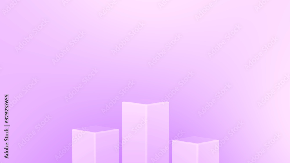 Poster minimal podium abstract. soft pastel gradient background. empty space studio room with pedestal show