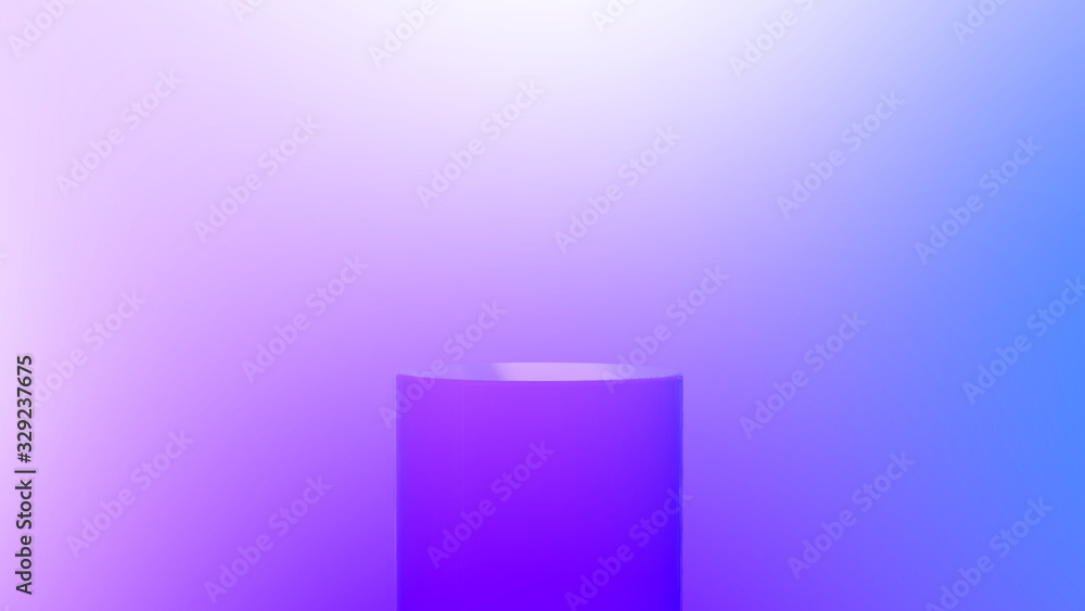 Poster minimal podium abstract. soft pastel gradient background. empty space studio room with pedestal show