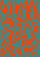 Abstract Random Color Polygones Generative Art background illustration