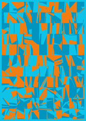 Abstract Random Color Polygones Generative Art background illustration