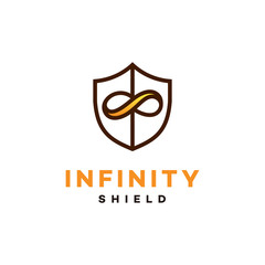 Infinity Shield logo designs concept vector, Secure and Infinity logo symbol icon