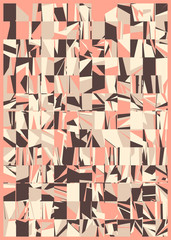 Abstract Random Color Polygones Generative Art background illustration