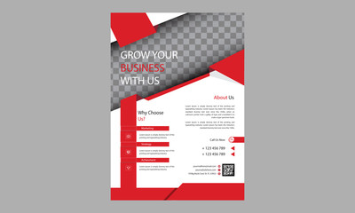 orporate Flyer Layout with Graphic Elements