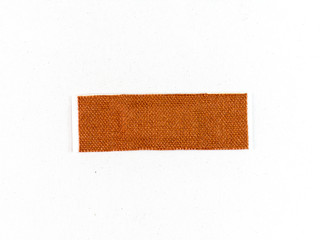 Adhesive plaster On a white background.