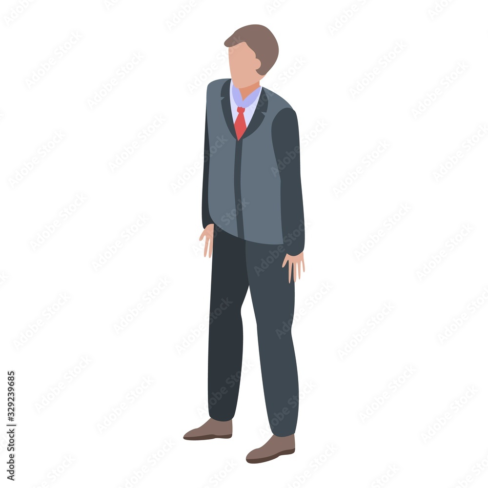 Poster office manager icon. isometric of office manager vector icon for web design isolated on white backgr