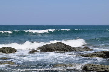 Fototapeta na wymiar 庄内浜の荒波 日本海