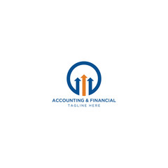 Financial and Accounting Logo Template, Growth, economy, business, finance