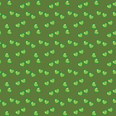 heart shaped sunglasses seamless pattern in dark green color. textile design. exotic fashion trend. repeat vector pattern.