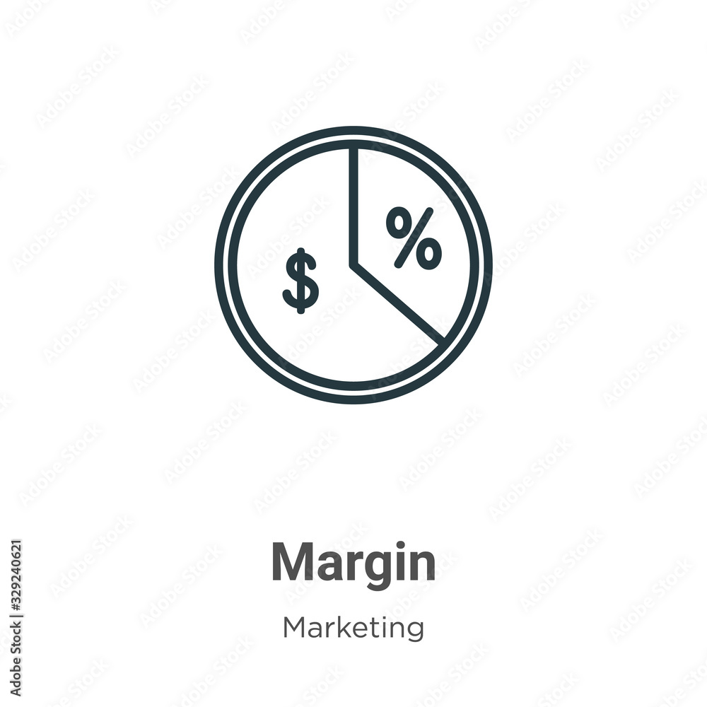 Poster margin outline vector icon. thin line black margin icon, flat vector simple element illustration fro
