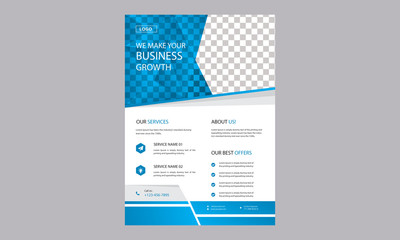 Corporate Flyer Layout with Graphic Elements