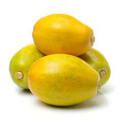 Papaya fruit isolated on a white background