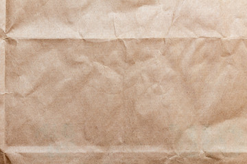 Crumpled craft paper, cardboard texture background