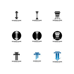 pillar Logo vector Template illustration design