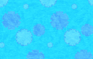 背景素材：水色の和紙と和柄