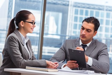 Businesspeople having discussion in the office