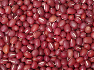 Adzuki beans background from directly above