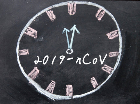 CORONAVIRUS clock sign	