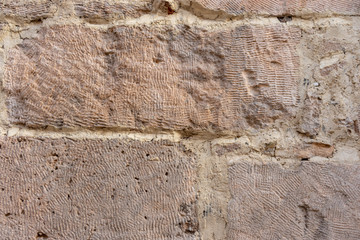 White and yellow dirty bricks background wall
