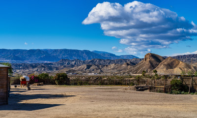 Tabernas desert, Desierto de Tabernas near Almeria, andalusia region, Spain