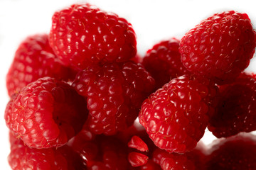 Frash Raspberry isolated on white background