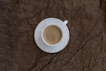 Topview image of a cup of coffee