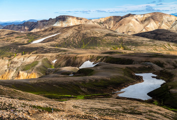 Volcanic mountains of Landmannalaugar in Fjallabak Nature Reserve. Iceland