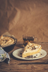 Freshly baked cake on the table