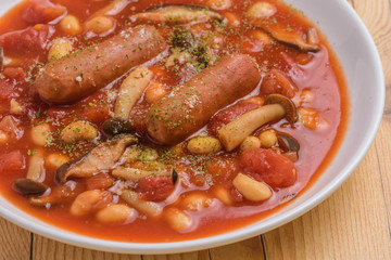 トマトと大豆のスープ