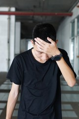 close up young man in Bangkok Thailand