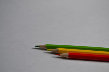 color pencils isolated on white background