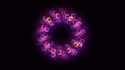 Fractal 3D rendering abstract and shiny background