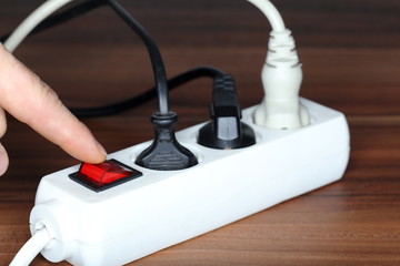 switching a white plug socket