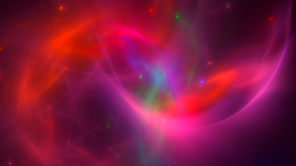 Fractal 3D rendering abstract and shiny background