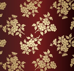 wedding card design, paisley floral pattern , India	