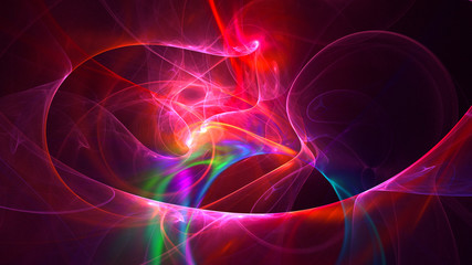 Fractal 3D rendering abstract and shiny background