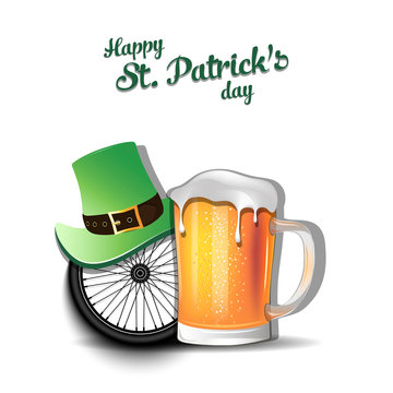 Happy St. Patricks day and bicycle wheel